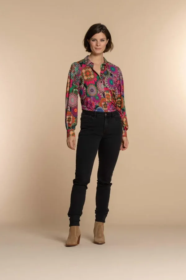 Vrouwen Geisha Fashion Geisha Dames Blouse Met Print 32644-20 Roze