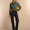 Vrouwen Geisha Fashion Geisha Dames Blouse Met Print 33646-20 Cactus