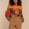 Vrouwen Geisha Fashion Geisha Dames Blouse Met Print 33692-20 Camel