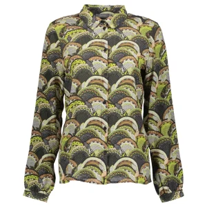 Vrouwen Geisha Fashion Geisha Dames Blouse Met Print 33964-20 Tabacco