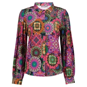 Vrouwen Geisha Fashion Geisha Dames Blouse Met Print 32644-20 Roze