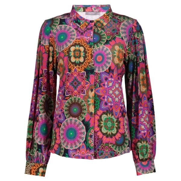Vrouwen Geisha Fashion Geisha Dames Blouse Met Print 32644-20 Roze