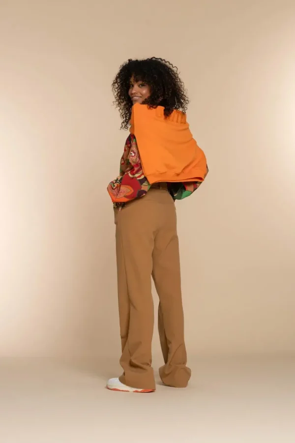 Vrouwen Geisha Fashion Geisha Dames Blouse Met Print 33692-20 Camel