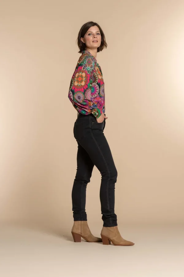 Vrouwen Geisha Fashion Geisha Dames Blouse Met Print 32644-20 Roze