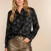 Vrouwen Geisha Fashion Geisha Dames Blouse Met Vlinderprint 33647-20 Zwart
