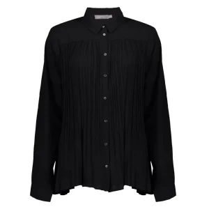 Vrouwen Geisha Fashion Geisha Dames Blouse Plisse 33510-10 Zwart