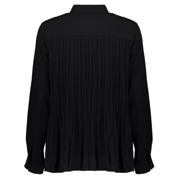 Vrouwen Geisha Fashion Geisha Dames Blouse Plisse 33510-10 Zwart