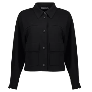 Vrouwen Geisha Fashion Geisha Dames Boxy Blouse Jas 35509-10 Zwart