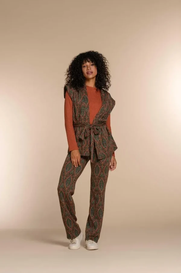 Vrouwen Geisha Fashion Geisha Dames Broek Met Paisley Print 31952-20 Zwart