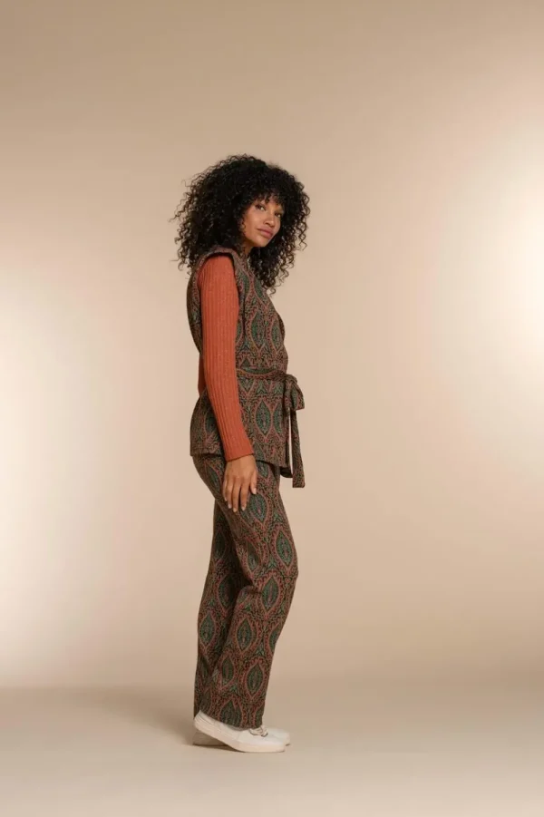 Vrouwen Geisha Fashion Geisha Dames Broek Met Paisley Print 31952-20 Zwart