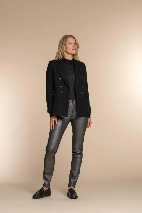 Vrouwen Geisha Fashion Geisha Dames Coated Skinny Jeans 31805-10 Silver