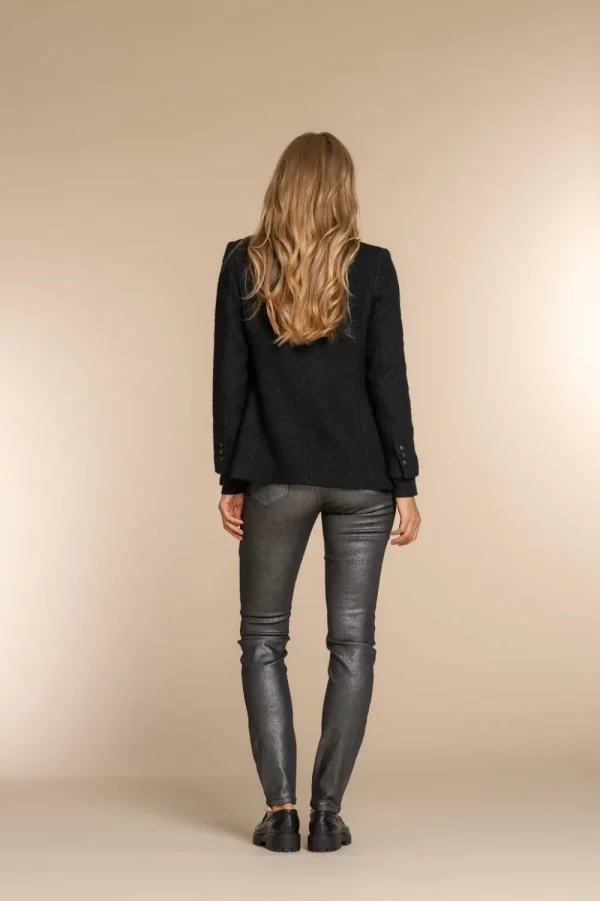Vrouwen Geisha Fashion Geisha Dames Coated Skinny Jeans 31805-10 Silver
