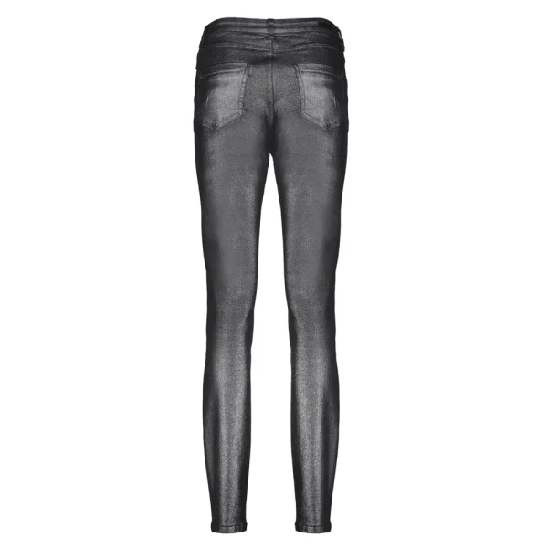 Vrouwen Geisha Fashion Geisha Dames Coated Skinny Jeans 31805-10 Silver
