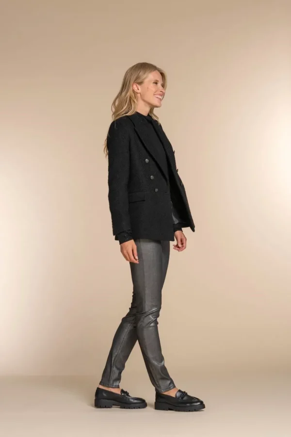 Vrouwen Geisha Fashion Geisha Dames Coated Skinny Jeans 31805-10 Silver