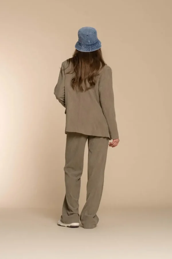 Vrouwen Geisha Fashion Geisha Dames Corduroy Broek 31532-10 Taupe