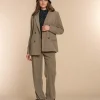 Vrouwen Geisha Fashion Geisha Dames Corduroy Double-Breasted Blazer 35513-10 Taupe