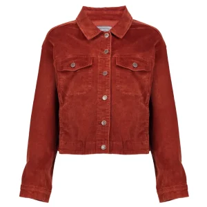 Vrouwen Geisha Fashion Geisha Dames Corduroy Jas 35512-10 Cognac