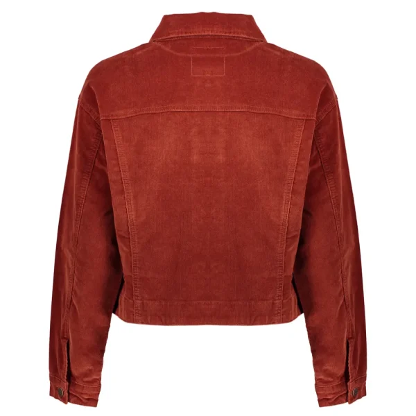 Vrouwen Geisha Fashion Geisha Dames Corduroy Jas 35512-10 Cognac
