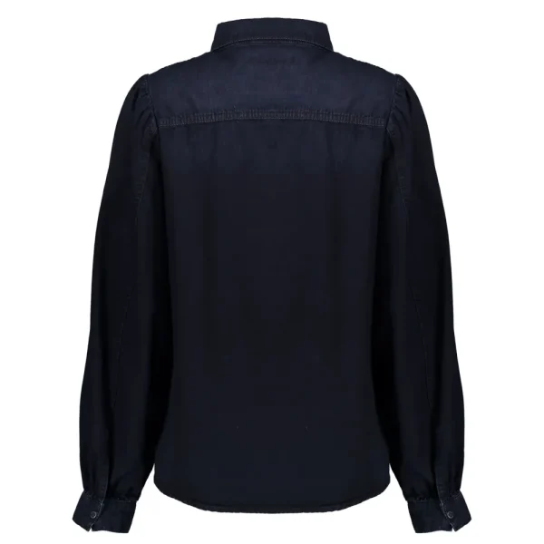 Vrouwen Geisha Fashion Geisha Dames Denim Blouse 33508-10 Blue/Black Denim