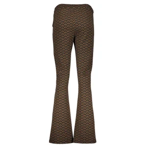 Vrouwen Geisha Fashion Geisha Dames Flared Broek Met Print 31651-20 Tabacco