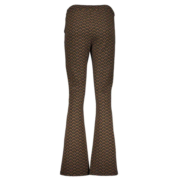 Vrouwen Geisha Fashion Geisha Dames Flared Broek Met Print 31651-20 Tabacco