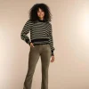 Vrouwen Geisha Fashion Geisha Dames Flared Corduroy Broek 31658-20 Army