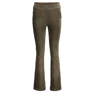 Vrouwen Geisha Fashion Geisha Dames Flared Corduroy Broek 31658-20 Army