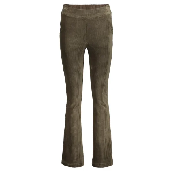 Vrouwen Geisha Fashion Geisha Dames Flared Corduroy Broek 31658-20 Army