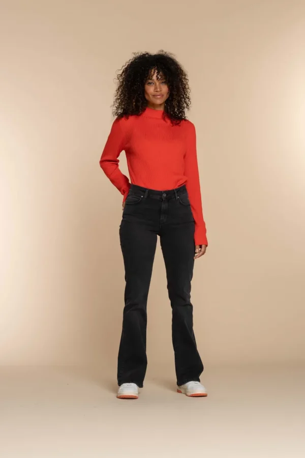 Vrouwen Geisha Fashion Geisha Dames Flared Jeans 31596-50 Belle Black Denim