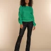 Vrouwen Geisha Fashion Geisha Dames Flared Jeans 31543-10 Zwart