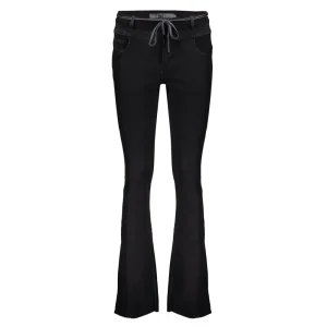 Vrouwen Geisha Fashion Geisha Dames Flared Jeans Met Ceintuur 31519-10 Zwart