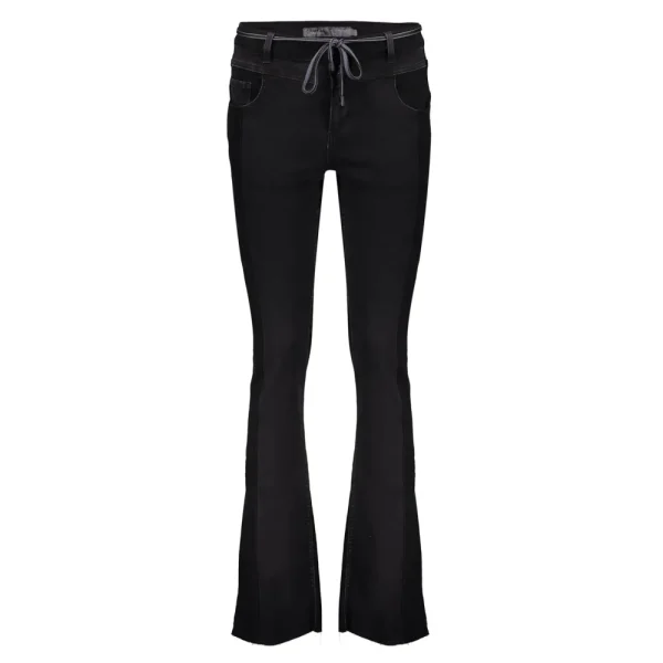 Vrouwen Geisha Fashion Geisha Dames Flared Jeans Met Ceintuur 31519-10 Zwart
