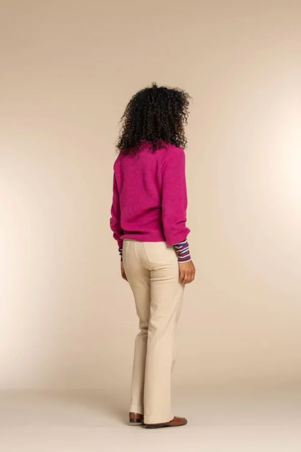 Vrouwen Geisha Fashion Geisha Dames Flared Jeans 31884-42 Ivory