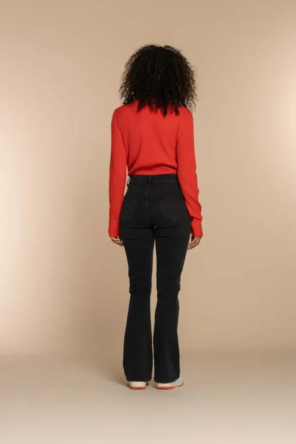 Vrouwen Geisha Fashion Geisha Dames Flared Jeans 31596-50 Belle Black Denim
