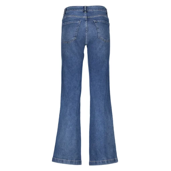 Vrouwen Geisha Fashion Geisha Dames Flared Jeans 31883-42 Mid Blue Denim