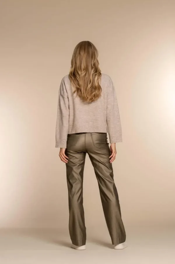 Vrouwen Geisha Fashion Geisha Dames Flared Metallic Jeans 31815-10 Gold