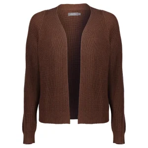 Vrouwen Geisha Fashion Geisha Dames Gebreid Basic Vest 34512-10 Dark Brown