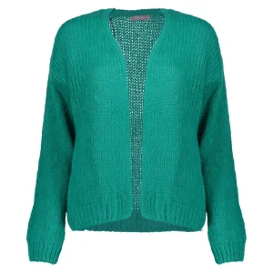 Vrouwen Geisha Fashion Geisha Dames Gebreid Basic Vest 34577-70 Emerald