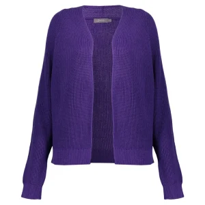 Vrouwen Geisha Fashion Geisha Dames Gebreid Basic Vest 34512-10 Dark Purple