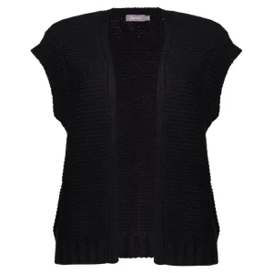 Vrouwen Geisha Fashion Geisha Dames Gebreid Gilet 34541-29 Zwart