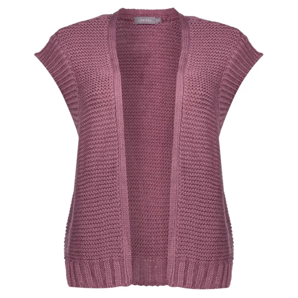 Vrouwen Geisha Fashion Geisha Dames Gebreid Gilet 34541-29 Mauve