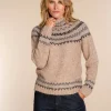 Vrouwen Geisha Fashion Geisha Dames Gebreide Nordic Trui 34821-10 Sand