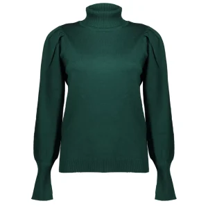 Vrouwen Geisha Fashion Geisha Dames Gebreide Trui Met Pofmouwen 34587-14 Forest Green