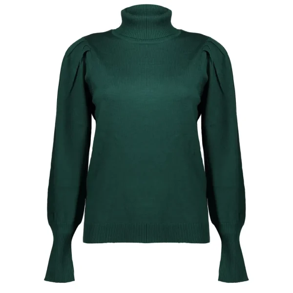Vrouwen Geisha Fashion Geisha Dames Gebreide Trui Met Pofmouwen 34587-14 Forest Green