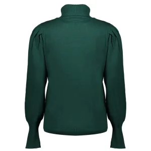 Vrouwen Geisha Fashion Geisha Dames Gebreide Trui Met Pofmouwen 34587-14 Forest Green