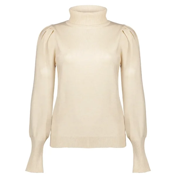 Vrouwen Geisha Fashion Geisha Dames Gebreide Trui Met Pofmouwen 34587-14 Light Sand
