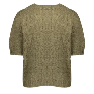 Vrouwen Geisha Fashion Geisha Dames Gebreide Trui Met Korte Mouwen 34840-70 Olive