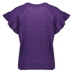 Vrouwen Geisha Fashion Geisha Dames Gebreide Trui Met Korte Mouw 34535-99 Paars