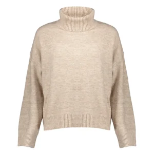 Vrouwen Geisha Fashion Geisha Dames Gebreide Uni Trui Met Turtle Neck 34802-10 Light Sand