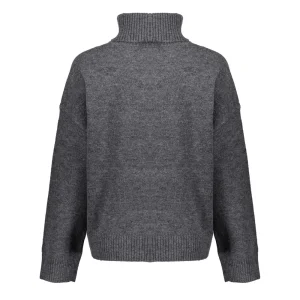 Vrouwen Geisha Fashion Geisha Dames Gebreide Uni Trui Met Turtle Neck 34802-10 Mid Grey